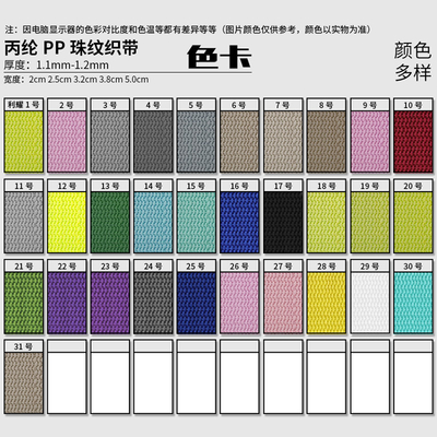 20mm Width Fashion School Bag Belt Multi-Color Polyester Cotton Polypropylene Nylon Weaving Recycled Pet Decorative Webbing