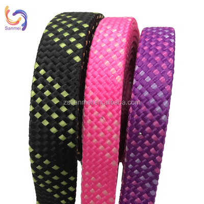 Durable 50-Meter PP Braided Webbing Tape Multifunctional and Stylish with Strong Reflective Colors for Pet Dog Leashes