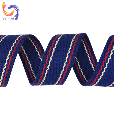 Wholesale 25MM Woven Luggage Strap Customized High Tenacity Polyester/PP Webbing Stripe