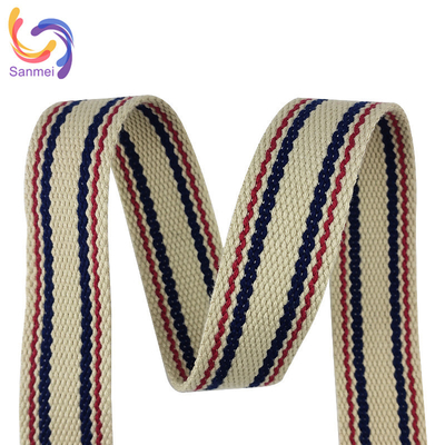 Wholesale 25MM Woven Luggage Strap Customized High Tenacity Polyester/PP Webbing Stripe
