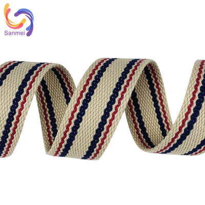 Wholesale 25MM Woven Luggage Strap Customized High Tenacity Polyester/PP Webbing Stripe