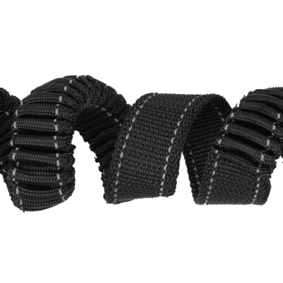 Wholesale 25mm Dog Leashes Webbing Custom Durable Soft High Tenacity Pet Strap Band with Reflective Elastic Made Polyester/Nylon