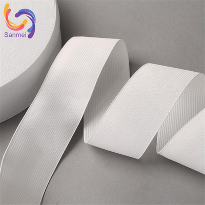 Hot Sale 1 Inch Wide Face Shield White Black Garment Cloth with High Elasticity Made From Polyester/Nylon Knitted Elastic Band