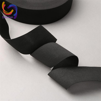 Hot Sale 1 Inch Wide Face Shield White Black Garment Cloth with High Elasticity Made From Polyester/Nylon Knitted Elastic Band