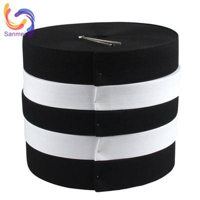 Hot Sale 1 Inch Wide Face Shield White Black Garment Cloth with High Elasticity Made From Polyester/Nylon Knitted Elastic Band