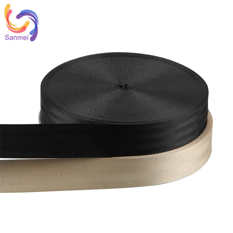 High Tenacity Polyester/Nylon Car Seat Webbing High Quality Material for Bus Airplane Train Helicopter