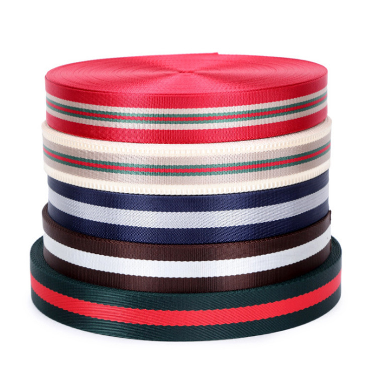 Eco-friendly 1.5 Inch Width Custom Polyester Safety Webbing Belt Multi-Color for Bags Made From Durable Polyester/Nylon