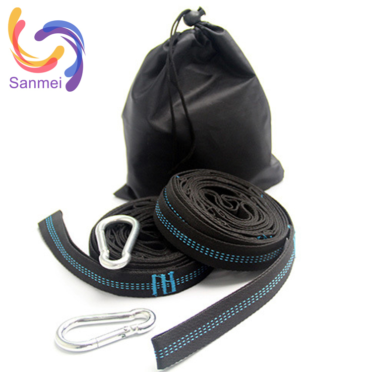 Durable Polyester Hammock Webbing with 15-20 Loops Safety Tree Swing Strap and Adjustable Size