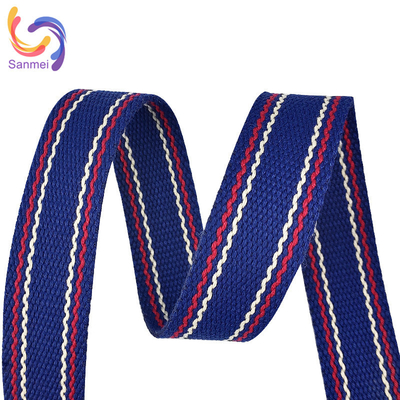 Wholesale 25MM Woven Luggage Strap Customized High Tenacity Polyester/PP Webbing Stripe